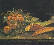 Vincent Van Gogh Still life with apple basket, meat and bread rolls oil painting picture wholesale